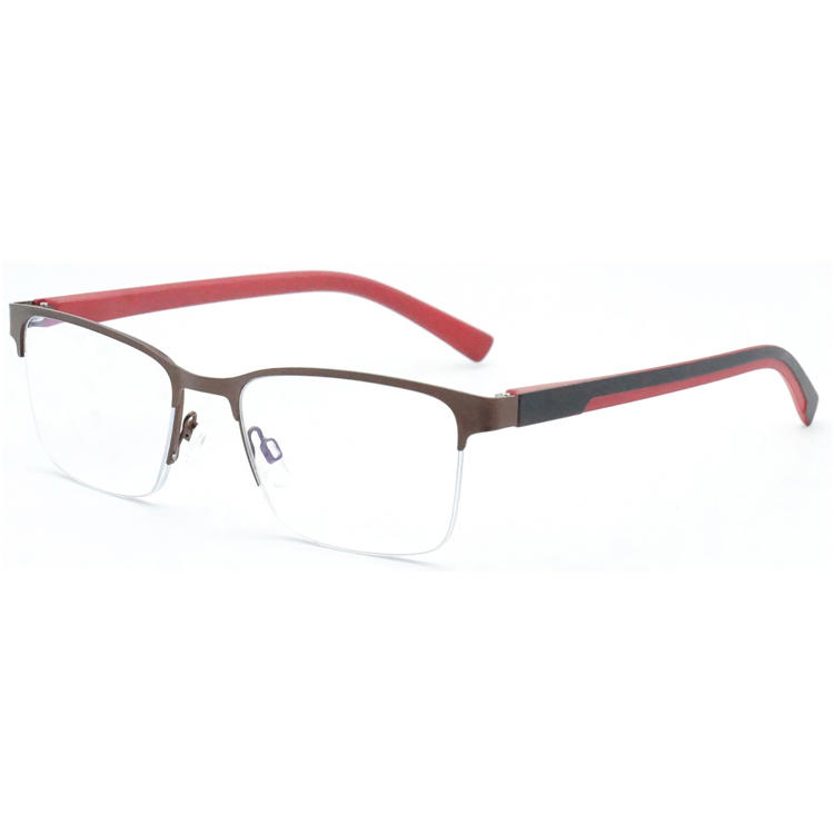 Dachuan Optical DRM368032 China Supplier Half Rim Metal Reading Glasses With Double Color Legs (7)